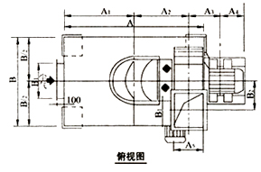 jbc旁插扁布袋除塵器俯視圖